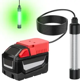 -hy8151 313114918940 13 W Led Green Fishing Light Compatible With Milwaukee 18 V Battery Not Include