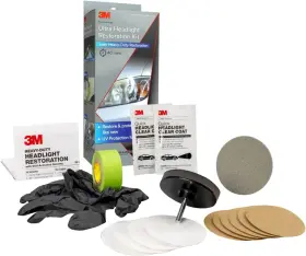 39195 3m Ultra Headlight Restoration Kit Contains Masking Tape Light Sanding Discs