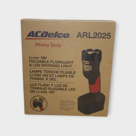 Arl2025 Acdelco 716872172979 Ac-delco Li-ion 18v Foldable And Led Light - Battery Not Included