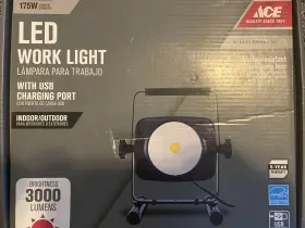 Ace 082901284185 Ace- Led 6ft Indoor/outdoor Work Light 32w 3000 Lumens With Usb Charging Port