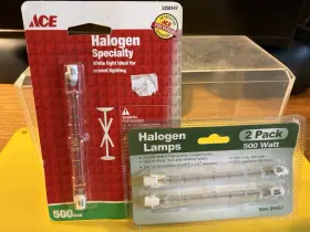 3-ace Ace 31307 Harbor Freight Halogen 500 Watt Light Bulbs Nip Lot-ace