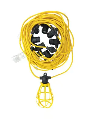 Ace Ls-jstw142-100y Fluorescent Temporary Light String Set 1875 W 100 Ft. -brand New