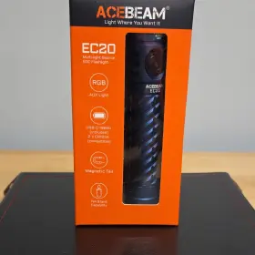 E405p88254 Acebeam Ec20 Flashlight Rgb Aux Light Usb-c 18650 Magnetic Tail Black