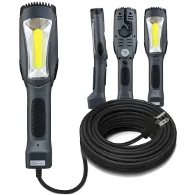 1600 Aceland 788440435612 Portable Corded Led Work Light With Outlet In Handle Cob Lumen 15f