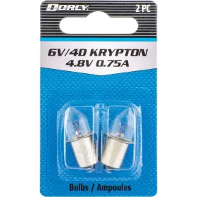 41-1663 Active Series Dorcy Krypton 4.8v Flashlight Bulb 2-pack