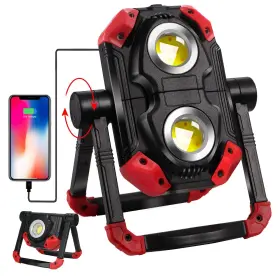 Adelante 973365301454 Rechargeable Led Work Light With Magnetic Bases 2500lm 6500k 12 Hours Long Lasti