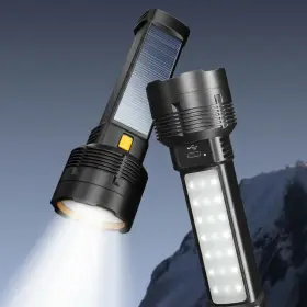 Tl165 Aeternam Tl175/tl165 Solar Powered Led Flashlight With Power Bank Usb Rechargeable Waterproof