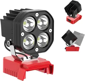 Afd-light 313045595517 6000 Lumen Led Work For Milwaukee 18v M18 Battery 40w Cordless Job Site L