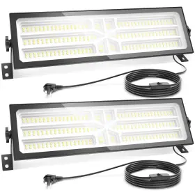 Agslus02 Agrantop 2 Pack Linkable Led Light - 100w 15000lm Aluminum Plug In Garage With 9.8