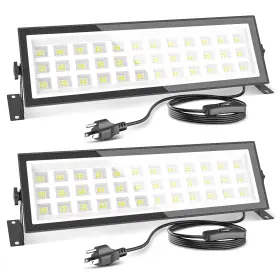 Uslslag02 Agrantop 2 Pack Plug In Led Shop Lights - 100w 15000lm Aluminum Garage Light With 9.84ft