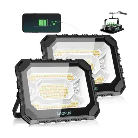 200w Akofun 731041919968 Led Solar Work Light Rechargeable 16000lm Magnetic Worklight 3000k/4500