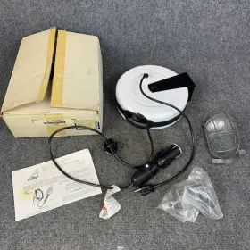 6x756a Alert S&m Co. Inc. Hanging Work Light 50 Ft Cord Reel Retractable White New With Defect