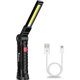 Alltrolite 900210621296 Rechargeable Flip Led Work Light Cob Flashlight With 360 Rotation 5 M