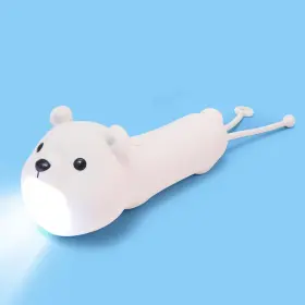 B0fhgpq4gm Ammonite Cute Polar Bear Silicone Rechargeable Animal Flashlight