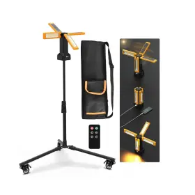 Ip64 Aodoo 699838929623 13200mah Rechargeable Solar Work Light Waterproof With Folding Stand And