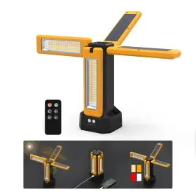 Aodoo 730789491095 13200mah Rechargeable Solar Work Light With Folding Stand And Carrying Bag A