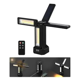 Aodoo 767461005608 13200mah Rechargeable Solar Work Light With Folding Stand And Carrying Bag 8