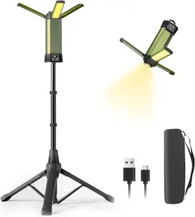 Zhw0001-g-1 Aoxdwge Rechargeable Camping Light With Stand 6000mah Cordless Led Work 3 La