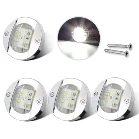 Ip68 Aoxlfu 794414610039 4pack White Dc12v 6 Led 3 Inch Waterproof Side Marker Light Navigation L