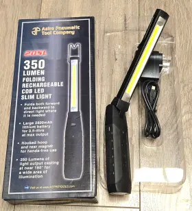 20sl Astro Pneumatic Tools Rechargeable Folding Thin Flex Head 350 Lumen Led Light With Charger #20sl