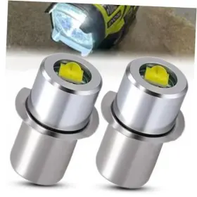 Atmufelp 016392231076 2pcs 18v/19.2v Led Flashlight Bulb P13.5s Replacement For Ryobi 6-24v