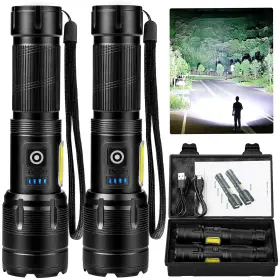 M007-cob Auraseason Rechargeable Flashlights High Lumens 3000 Lumen Super Bright Led Flash Light