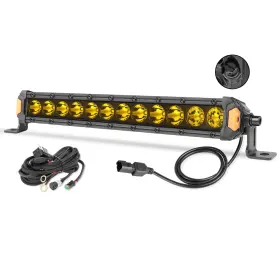 801514 Auto Power Plus 14 Inch Yellow Led Light Bar Slim 60w Single Row Driving With Wir