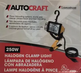Ac876 Autocraft 889275636660 Halogen Clamp Light 250w Ael