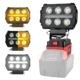 Autojare 713153730563 Cordless Led Work Light For Milwaukee M18 Battery 3 Modes Flood 36w Por