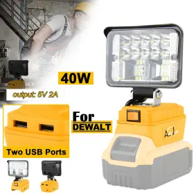 Cb-ldddw-3c Autojare Cordless Led Work Light For Dewalt 20v Battery Portable Flood Flashlight