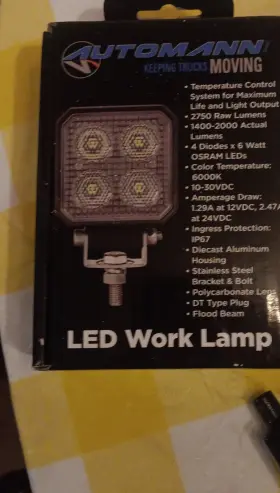 571.ld982wl4 Automann Led Work Light Flood Beam Temp Control Ip67 2750lm 10-30vdc
