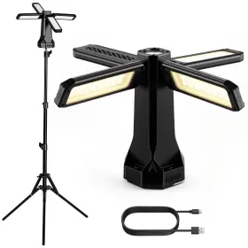 Yz-21700 Autoutlet Rechargeable Camping Light With Stand 16000mah Led Work 4 Adjusta
