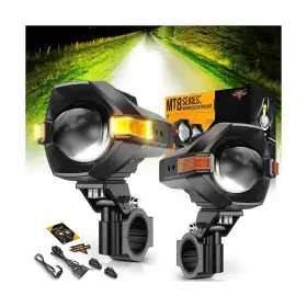 Gdves002659 Auxbeam Motorcycle Led Fog Lights Driving Amber Auxiliary Light Mt8 S