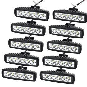 Yy-04-10x18s Auxtings 10 Pcs 6 Inch 18w Spot Led Work Light Bar 12v 24v Off Road Car Drivi