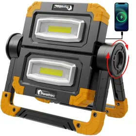 Aweltec 951340639990 Led Work Light Rechargeable - 2 Cob 2000 Lumens 360 Foldable Flood W