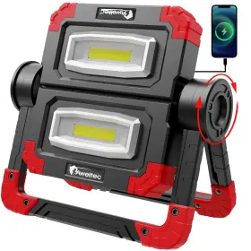 Aweltec 951340640996 Led Work Light Rechargeable - 2 Cob 2000 Lumens 360 Foldable Flood W
