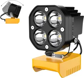 Azocek 313017038035 Led Work Light Compatible With Dewalt 20v Battery 40w 6000lm Flashlight Ba