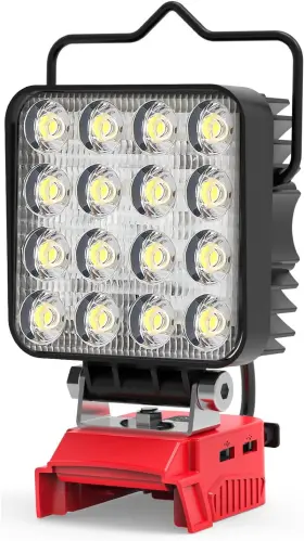Azocek 744110167054 New Upgrade Led Work Light Compatible With Mil-wau-kee 18v Battery 48w 4