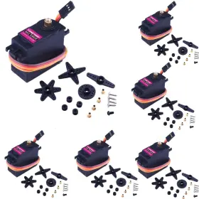 Mg996r Azuocn 768470329242 6 Pcs Servo Motor 180 Metal Micro Gear Digital High Speed Tor
