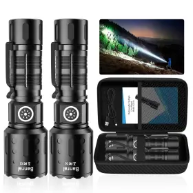 B0d5lpcbs4 Banral 80000 Lumen Tactical Flashlight Rechargeable Led 6 Modes Waterproof Zoomable