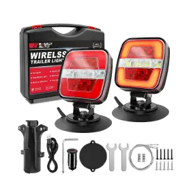 Bawtl-sl-5016 Basaltauto Wireless Trailer Lights Magnetic Led Tow Set Of 2 For Towing T