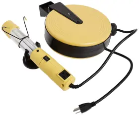 Sl-825 Bayco 017398100786 13-watt Fluorescent Work Light With 40-feet Cord Reel Yellow