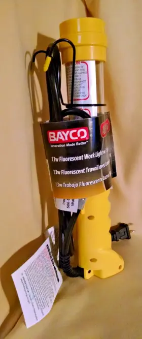 Sl-507-101 Bayco 017398101202 Worklight New Fluorescent Spotlight Electric 6 Ft 13 Watt Hook