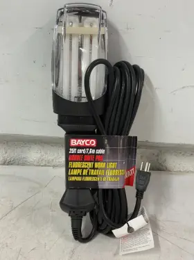 Sl-975 Bayco 017398101301 26 Watt Pro Series Black Fluorescent Work Light With 25ft Cord