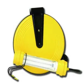 Sl-827 Bayco Incandescent Work Light With Metal Guard On 50ft Reel