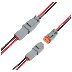 Bayitoo 717701949032 2 Pcs D-eutsch Dt Pin Connector With 16 Awg Cable Wire Way 2pin 2pcs