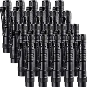 B0c62hdqqg Beieverluck 20 Pack Pen Light Flashlight Mini Small With Clip Waterpr