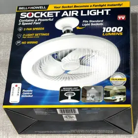 Bell And Howell 080313025952 Socket Air Light - 1000 Lumens White Nib