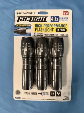 7000ofe Bell And Howell Led Flashlight 3 Pack Black Aaa Battery Model
