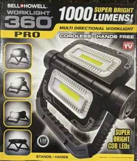 7595eng Bell And Howell Worklight 360 Pro Cordless Led 1000 Lumens Multi-directional
